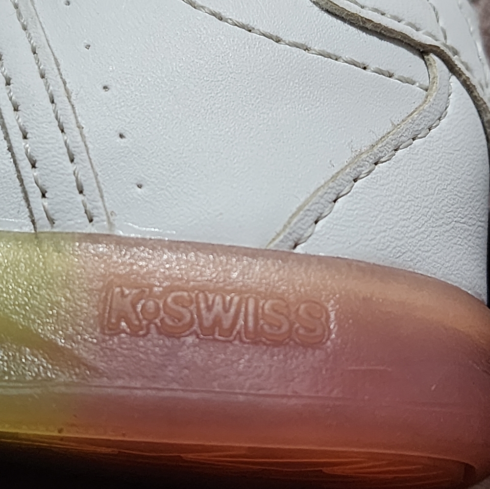 K-Swiss Kids White Sneakers with Pink Accent - Picture 7 of 8